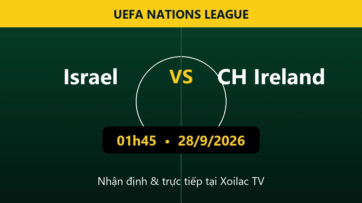 Nhận định Israel vs CH Ireland 01h45 ngày 28/9/2026