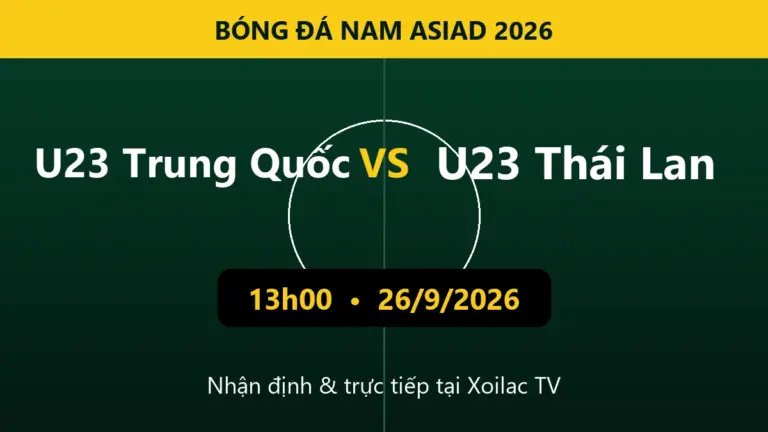 Nhận định U23 Trung Quốc vs U23 Thái Lan 13h00 ngày 26/9/2026