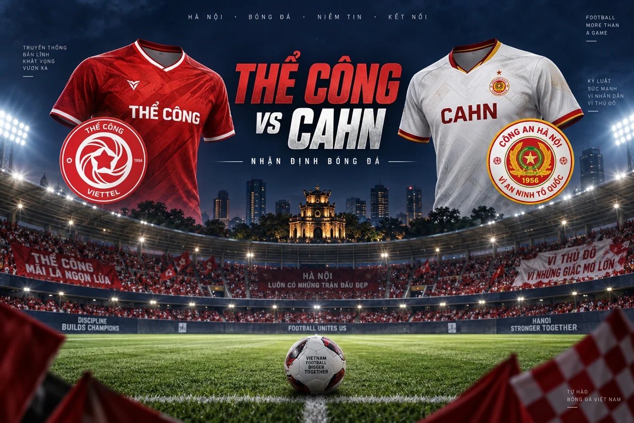 Ảnh minh họa trận đấu Thể Công vs CAHN, không phải ảnh chụp trận đấu.
